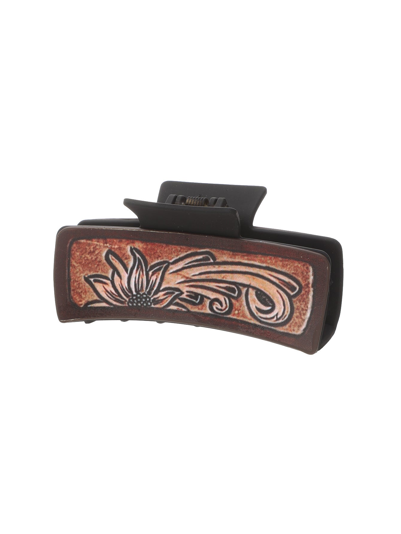 Wholesale  Western Wind Sunflower Leather Shark Clip Hairpin Women's Grab Clip